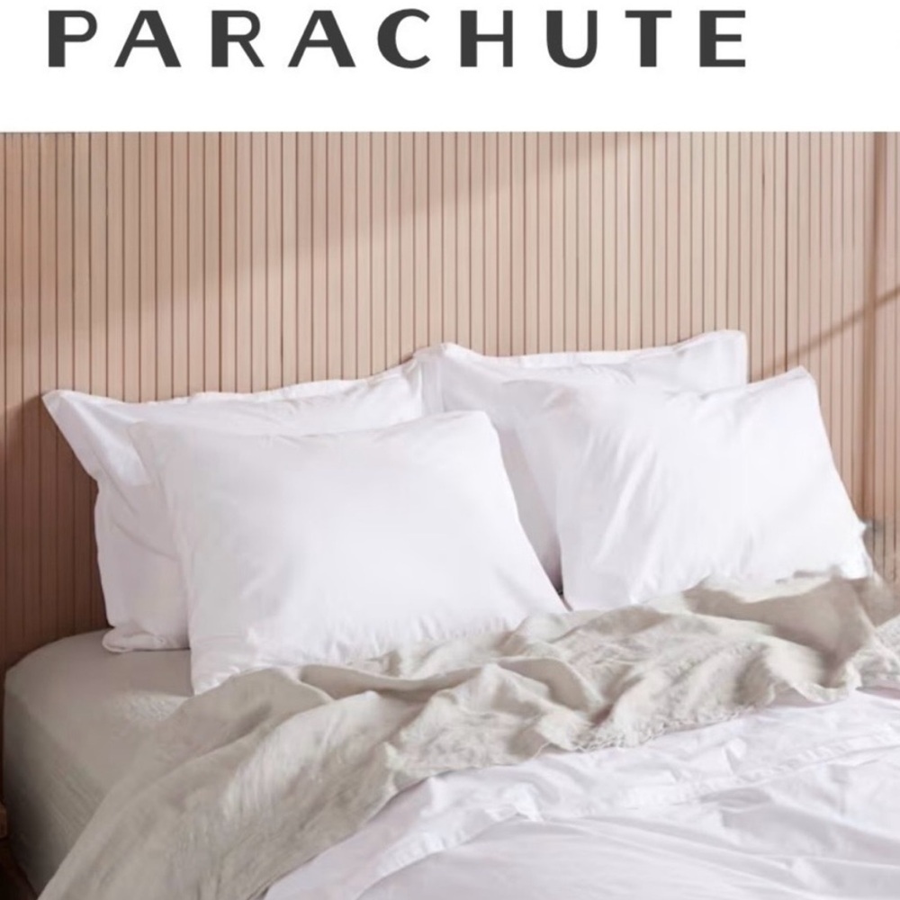 Parachute Pillow cover 100% COTTON KING / WHITE NEW
